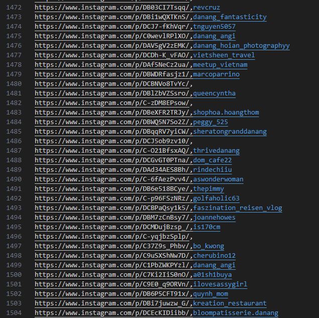 Bot Crawl Real-time Da Nang Instagram Check-in